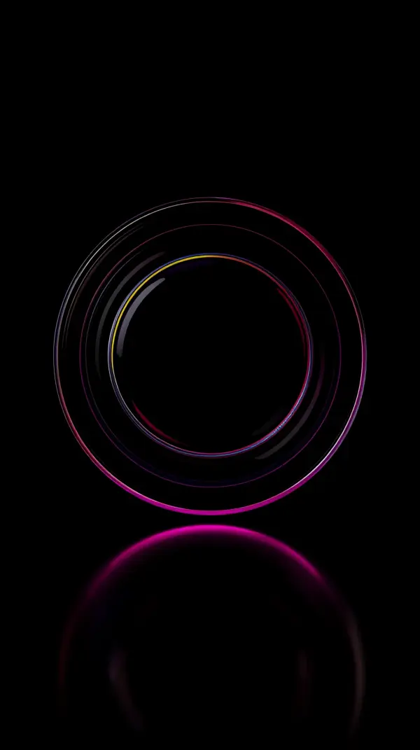 Minimalist Neon Circle AMOLED Wallpaper 4k for Mobile