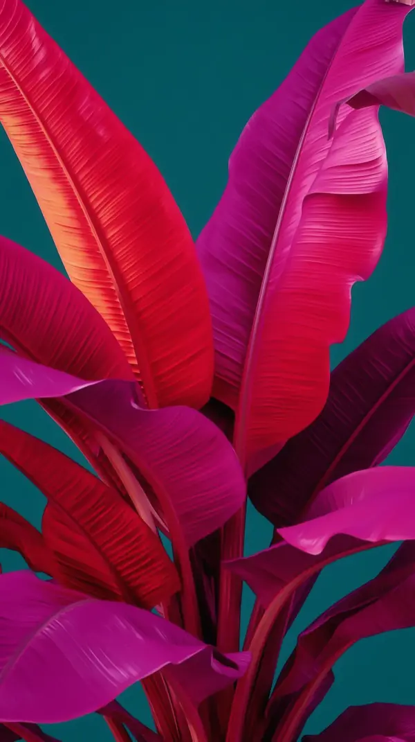Pink wallpaper for phone — vibrant tropical foliage