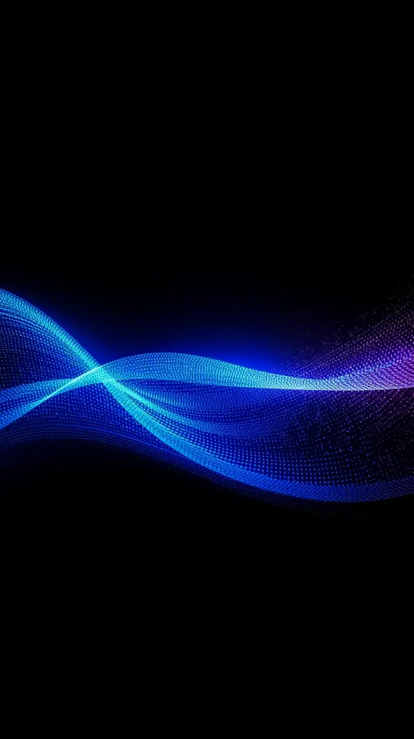 Vibrant Blue & Purple Wave AMOLED Wallpaper 4K for Mobile