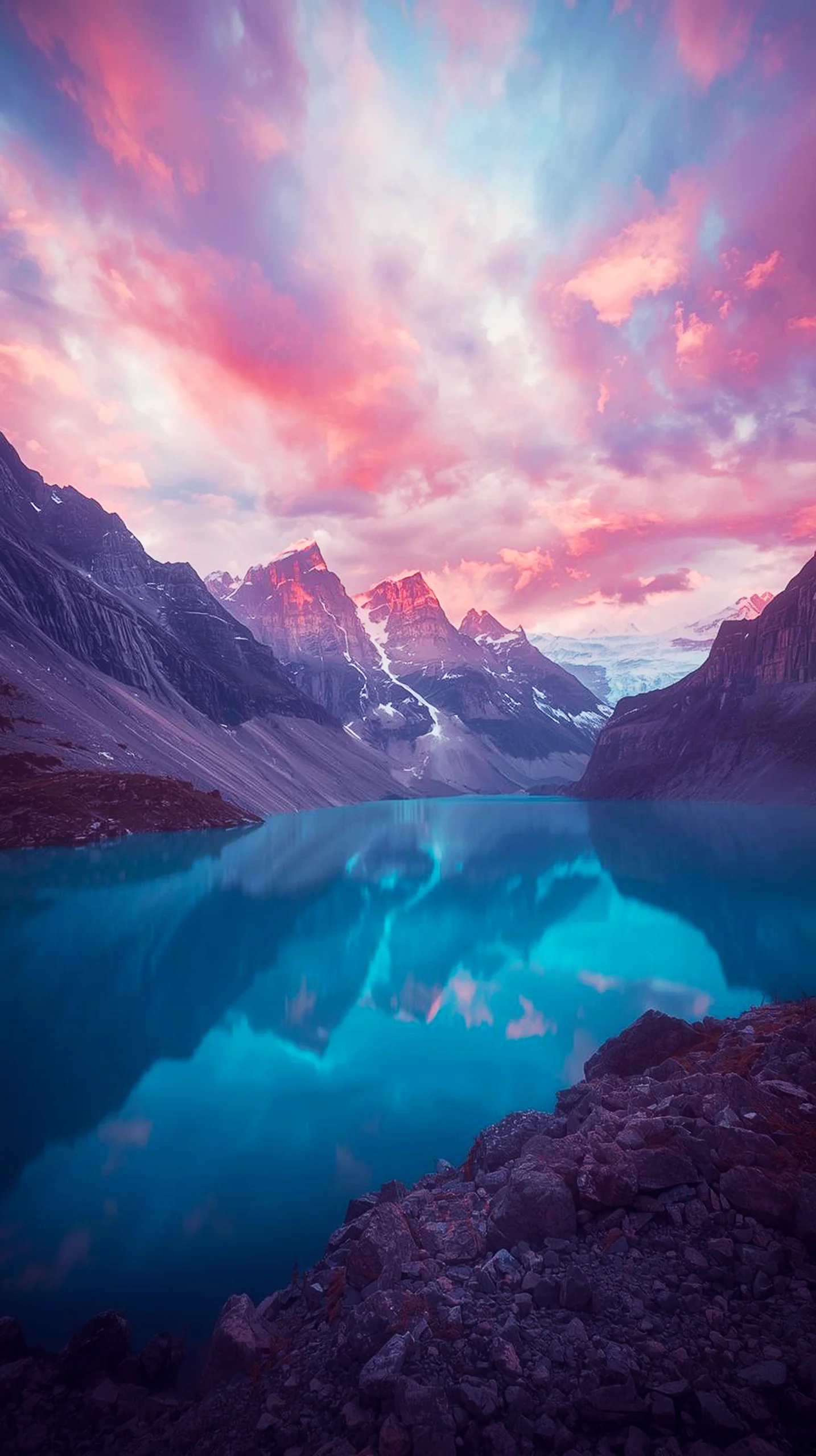 Mountain lake landscape iPhone wallpaper 4K, cute 4K wallpaper for iPhone, 4K backgrounds, wallpaper for phone.