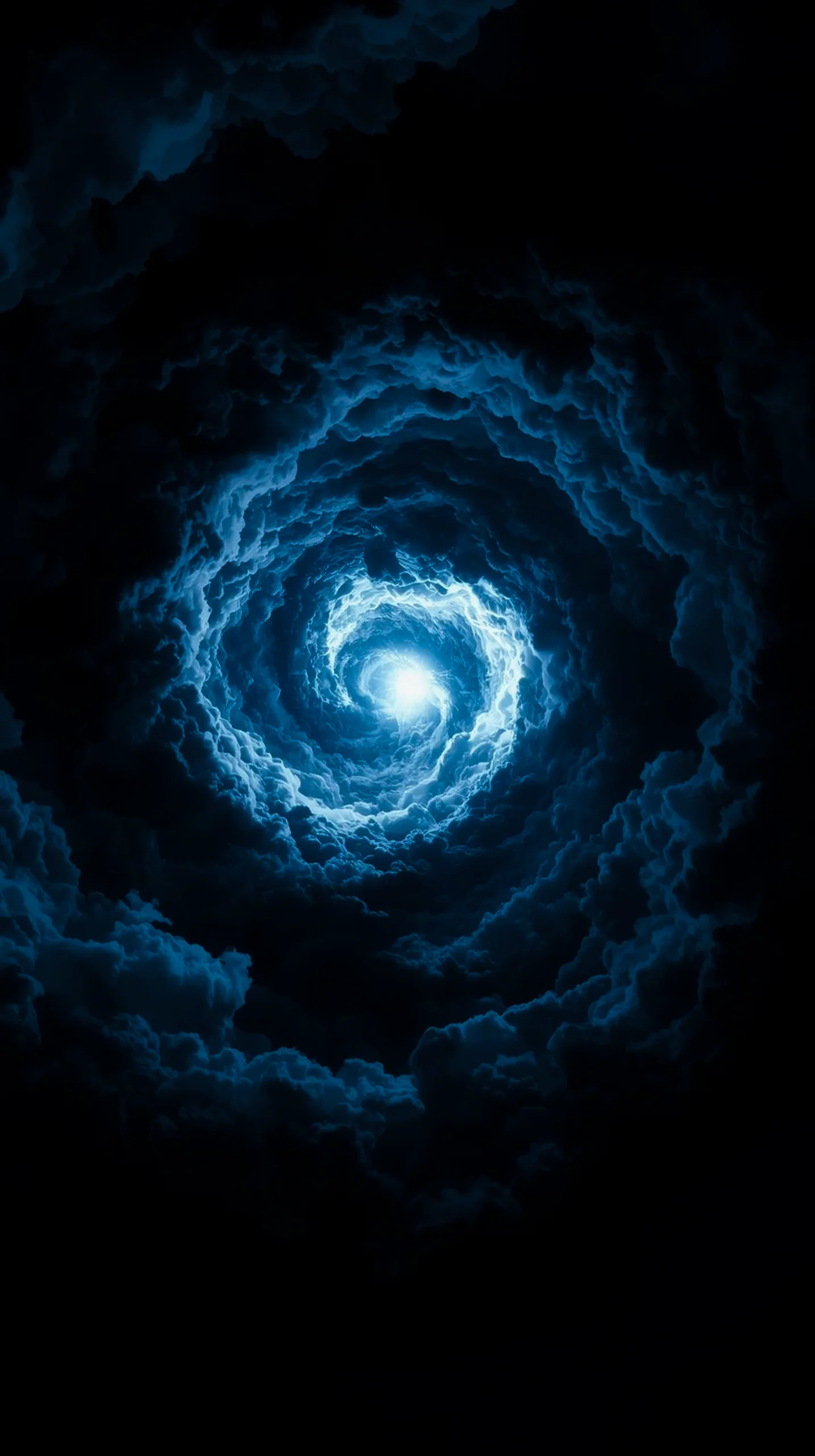 Blue swirl AMOLED wallpaper 4K for mobile, iPhone wallpaper 4K, 4K wallpaper for mobile, wallpaper for phone, cute 4K
