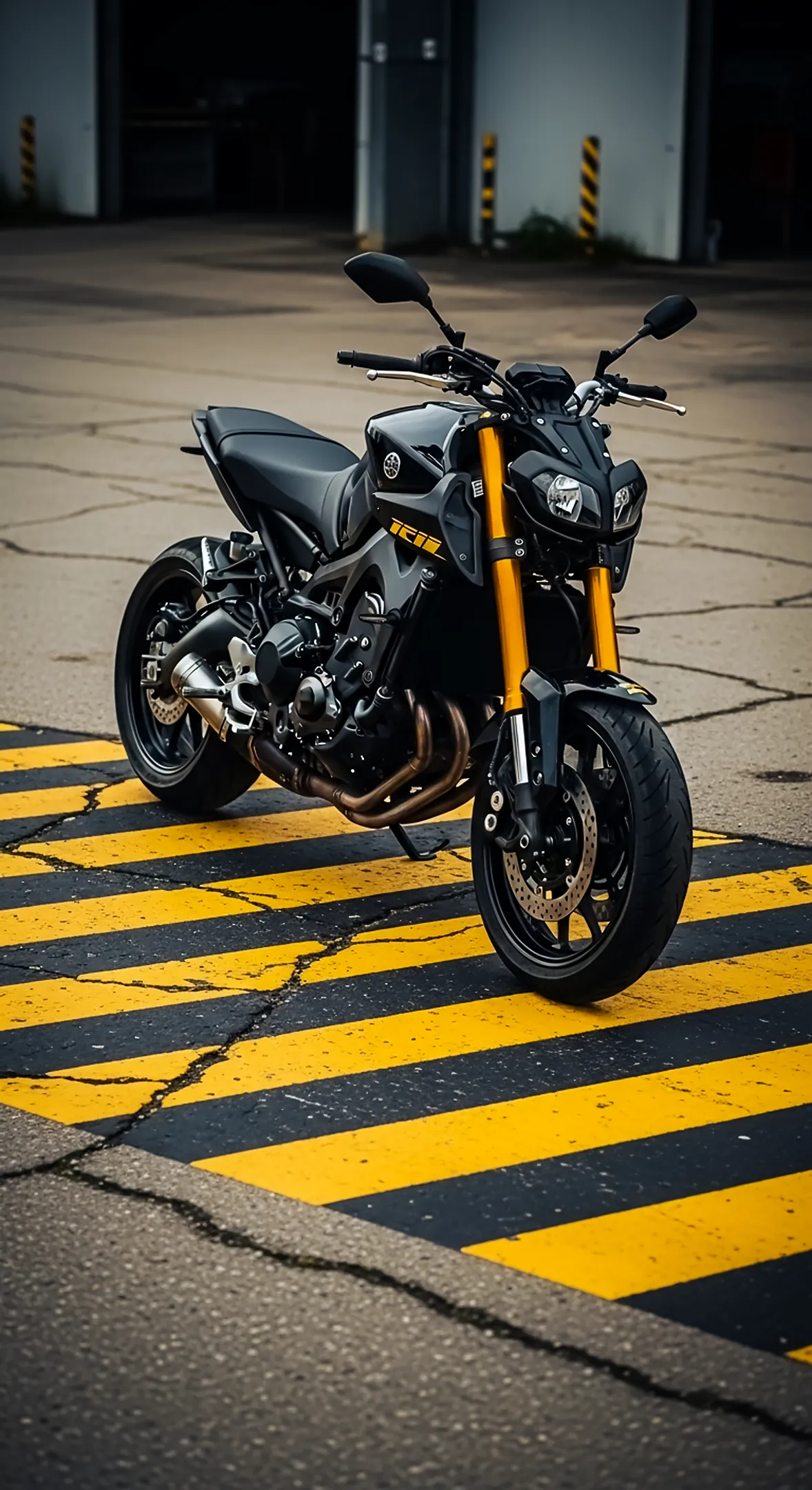 Yamaha MT-09 motorcycle, 4K phone wallpaper, iPhone wallpaper, 4K wallpaper for mobile