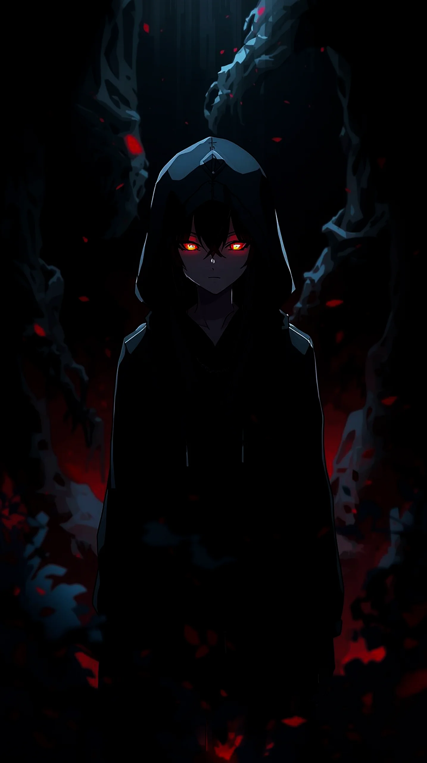 Dark aesthetic anime phone wallpaper 4k for iphone and android
