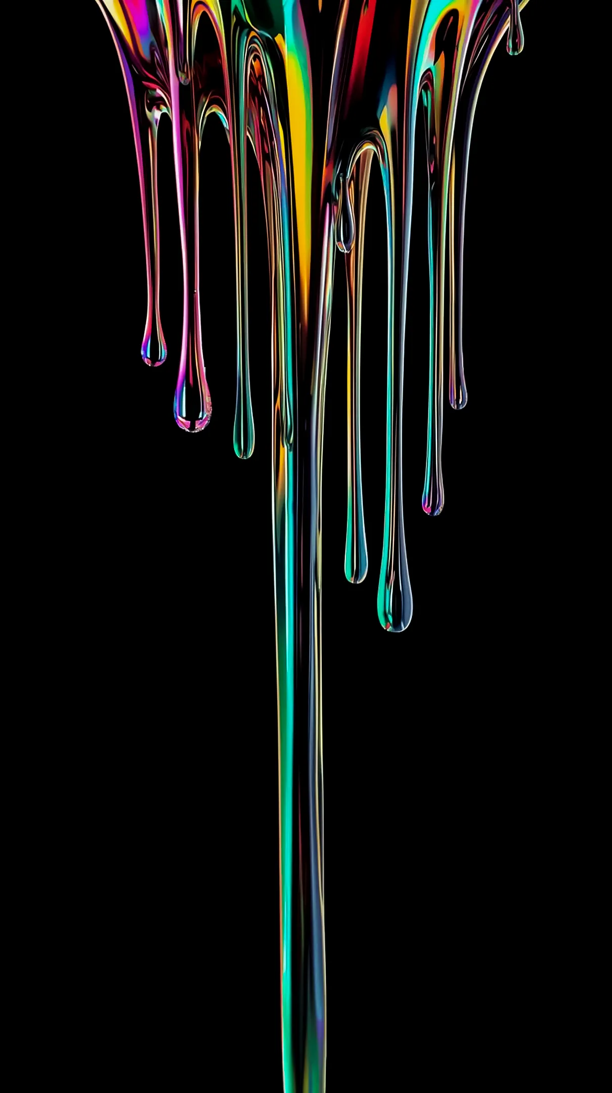 Amoled wallpaper 4k for mobile, iridescent liquid drips, iphone wallpaper 4k, 4k wallpaper for phone, 4k backgrounds.