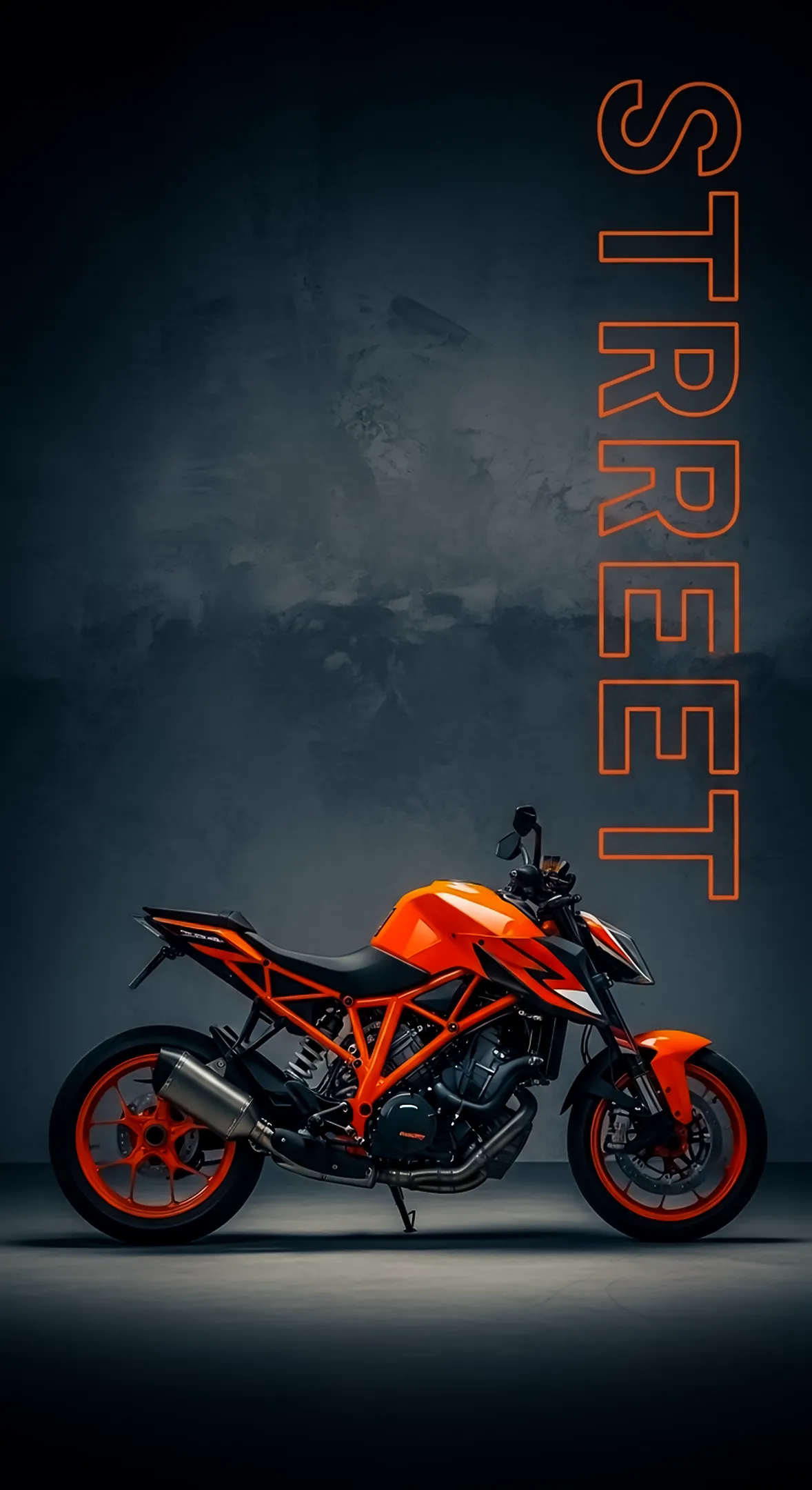 Orange street bike phone wallpaper, a sleek iphone wallpaper 4k, ideal 4k wallpaper for mobile and 4k backgrounds