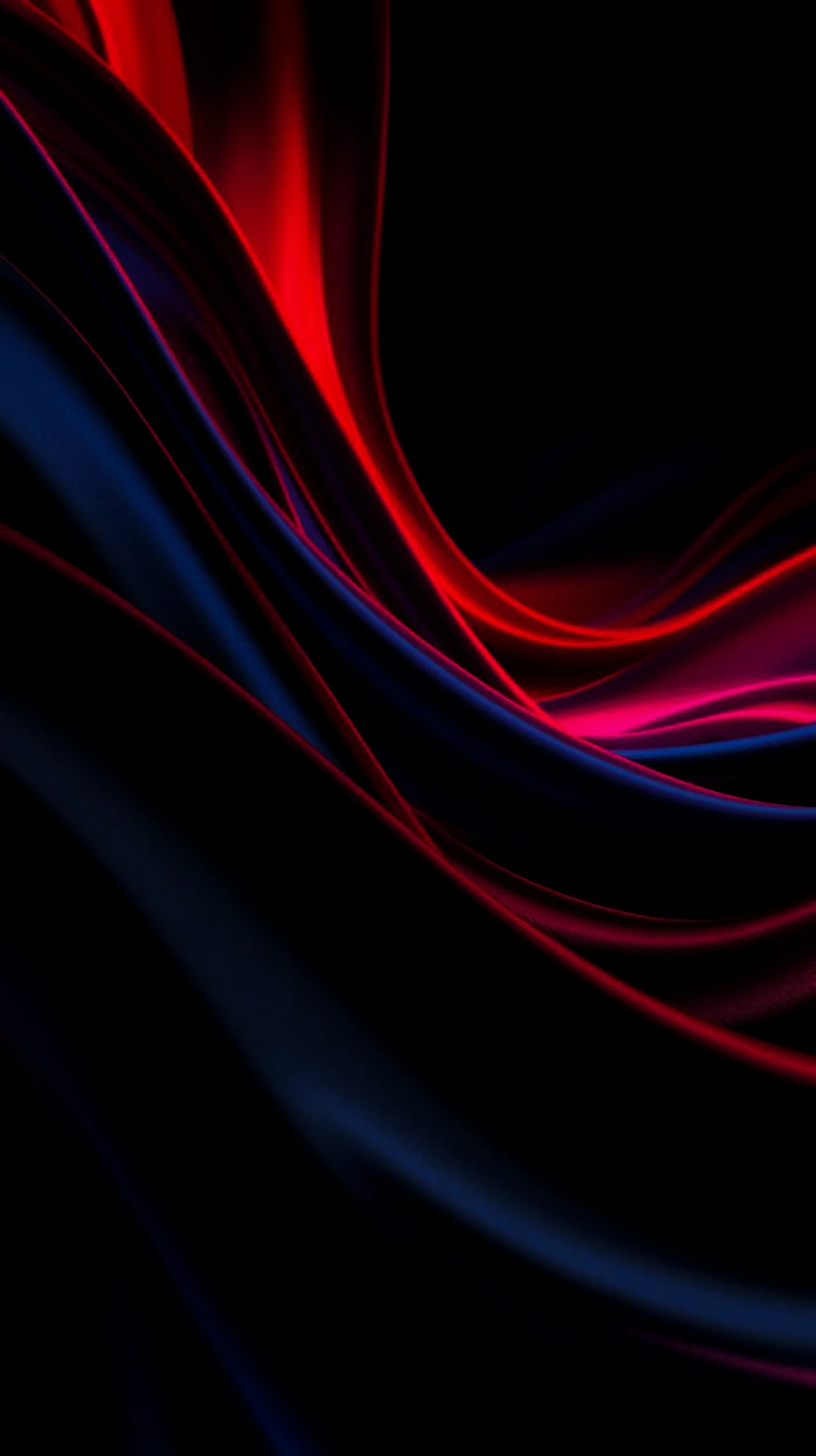 Abstract red and blue waves AMOLED wallpaper 4K for mobile, iPhone wallpaper 4K, 4K wallpaper for mobile, wallpaper for