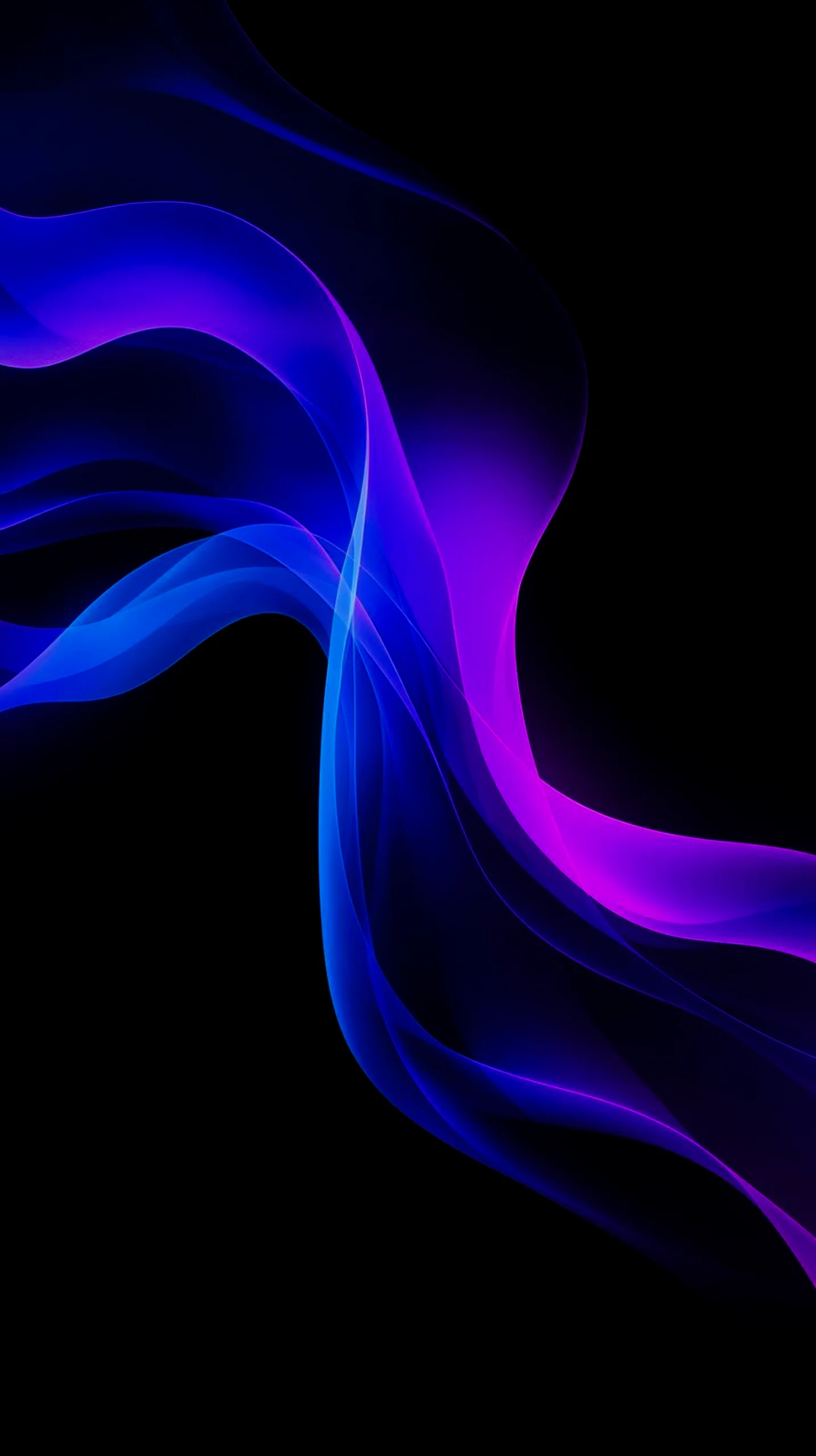 Abstract blue and purple swirls AMOLED wallpaper 4K for mobile, iPhone wallpaper 4K, 4K wallpaper for mobile, wallpaper