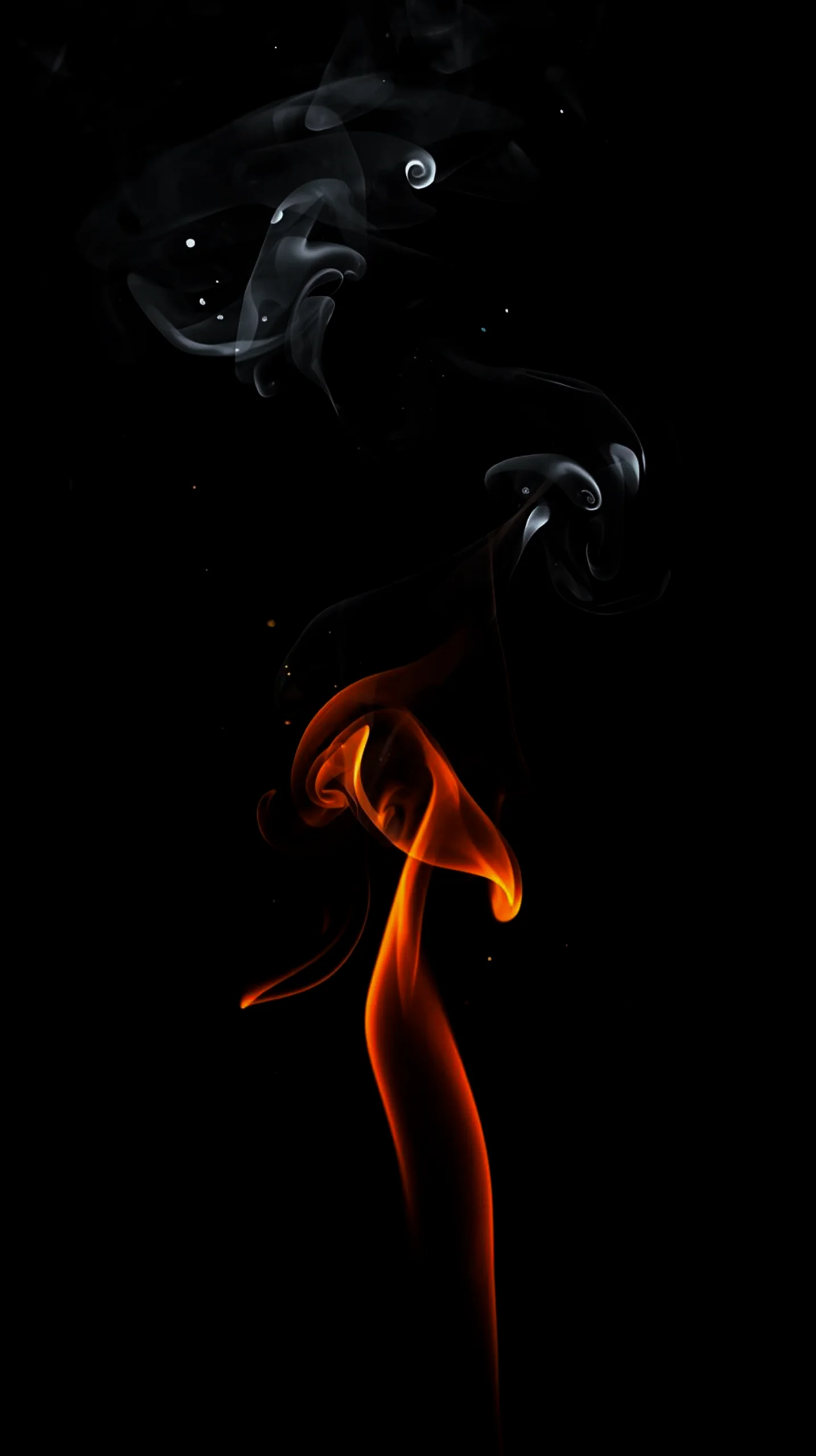 Abstract fire and smoke AMOLED wallpaper 4K for mobile, iPhone wallpaper 4K, 4K wallpaper for mobile, wallpaper for