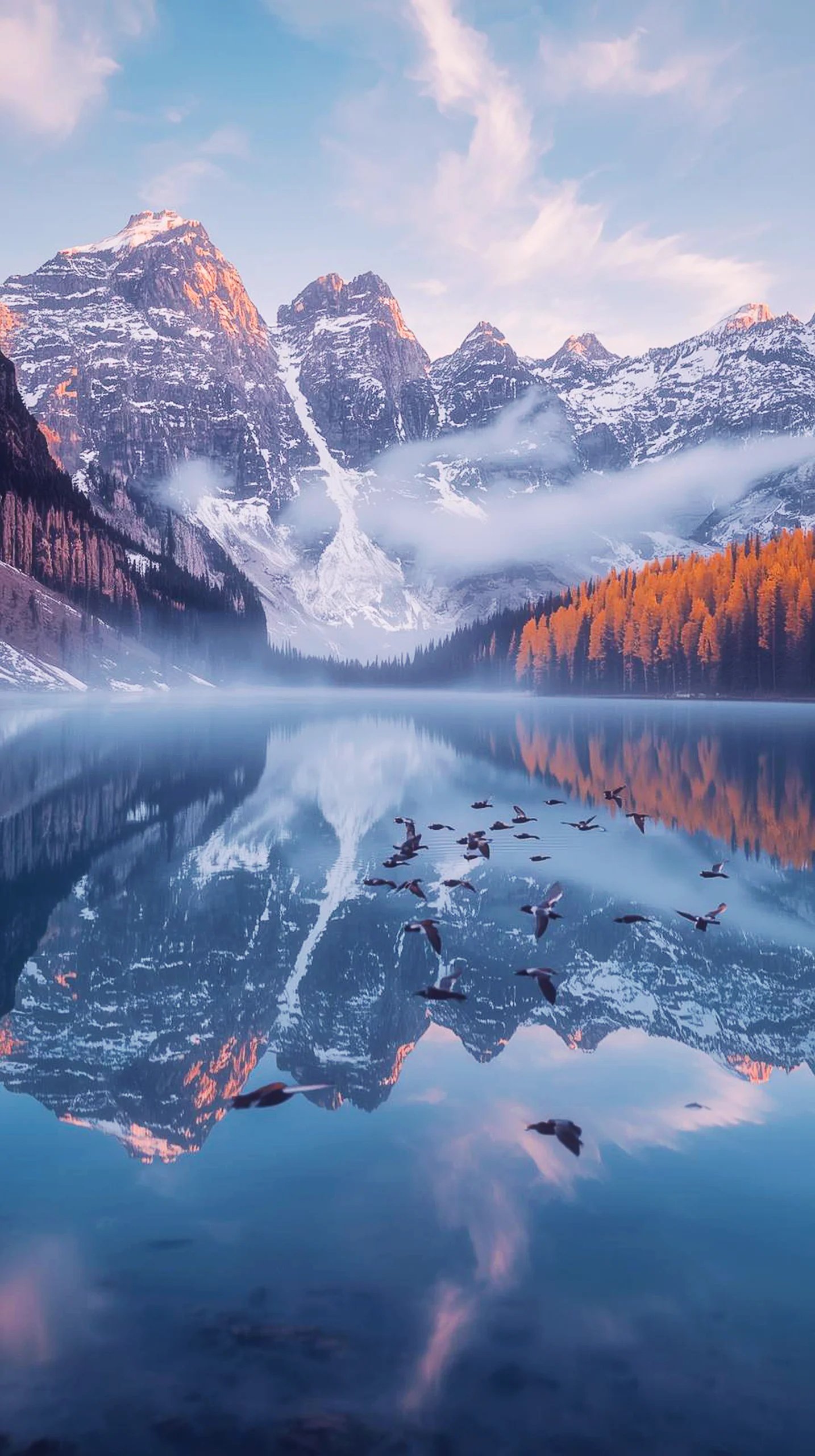 Mountain lake reflection iphone wallpaper 4k, 4k wallpaper for mobile, 4k backgrounds iphone, 4k iphone background.
