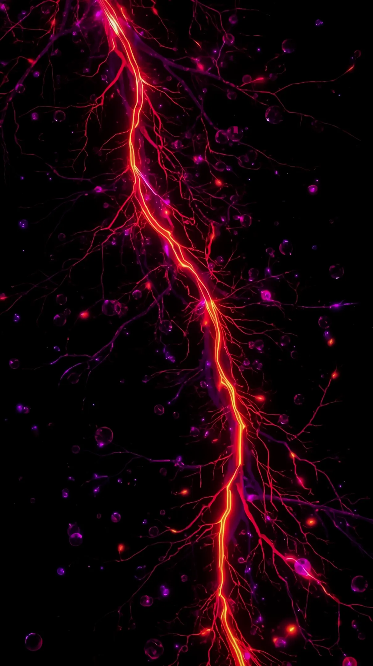 Electric red lightning amoled wallpaper 4k for mobile, iphone wallpaper 4k, 4k wallpaper for phone, 4k backgrounds.