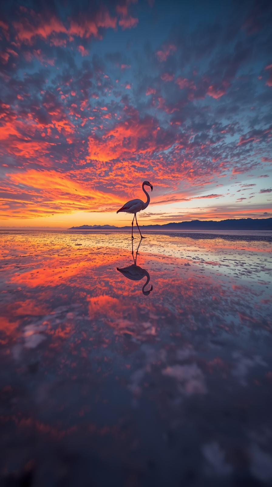Bolivian Uyuni salt flats during wet season mirror effect Bolivian Uyuni salt flats during wet season mirror effect